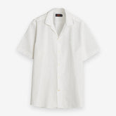 Resort Linen Short Sleeve Shirt White
