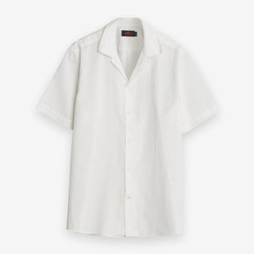Resort Linen Short Sleeve Shirt White