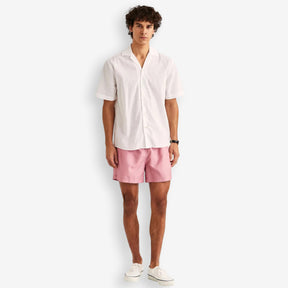 Resort Linen Short Sleeve Shirt White