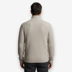 Rib Knit Halfzip Sand