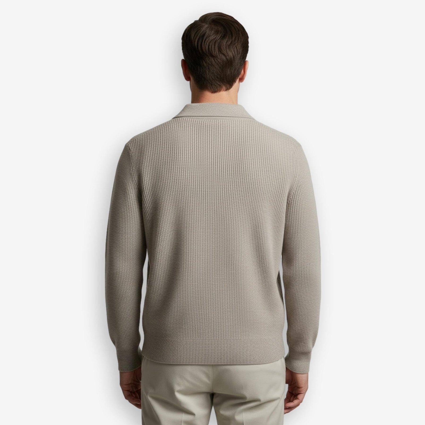 Rib Knit Polo Sand