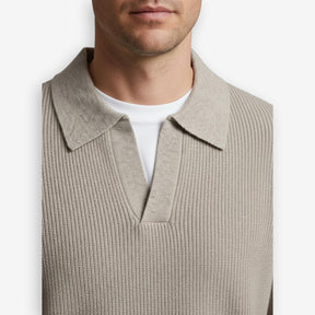 Rib Knit Polo Sand