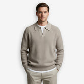 Rib Knit Polo Sand