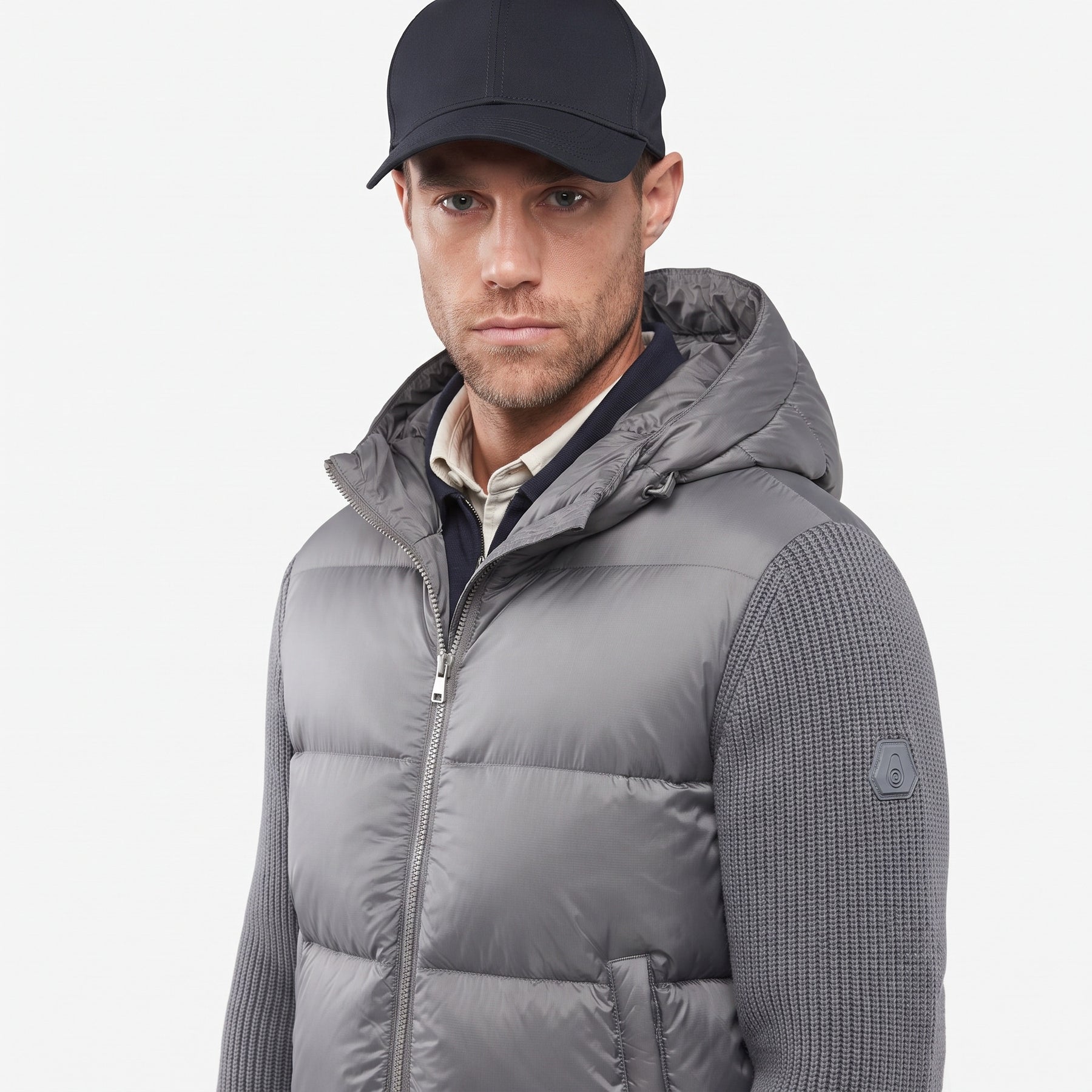 Ridge Knitted Hybrid Jacket Magnesium