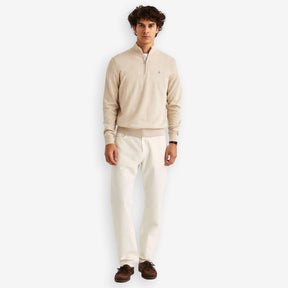 Riley Cotton Half Zip Khaki
