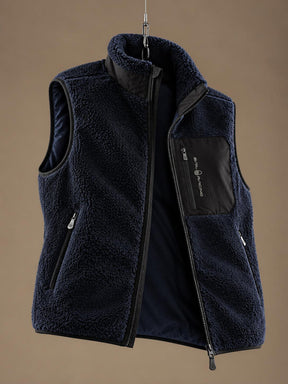Bowman Pile Zip Vest Dark Navy