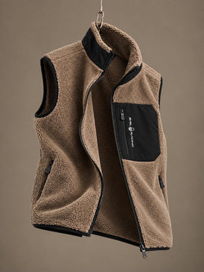 Bowman Pile Zip Vest Sand