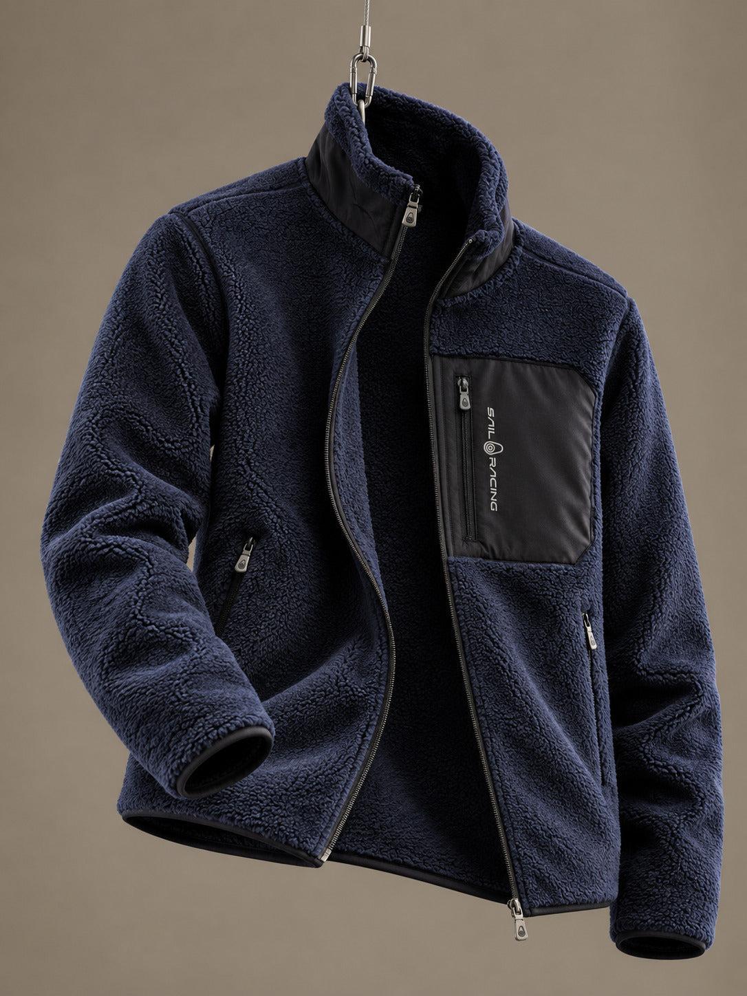 Bowman Pile Zip Jacket Dark Navy