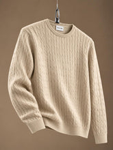 Iq Cottoncash Cable Crewneck Sweater Beige