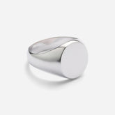 Oval Silver Signet Ring-Ringer-Seal Jewelry-Phrase