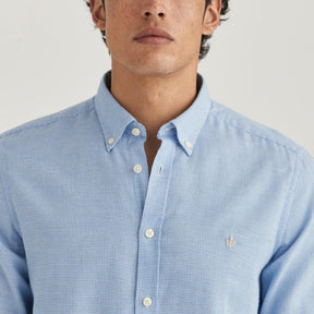 Soft Check Flannel Shirt Blue-Skjorte-Morris Stockholm-Phrase