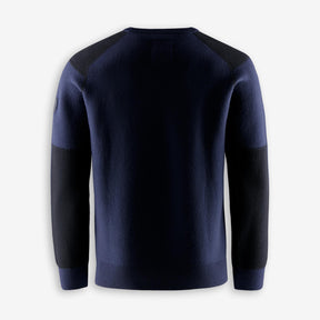 Spine Knitted Merino Crewneck Dark Navy