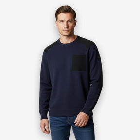 Spine Knitted Merino Crewneck Dark Navy