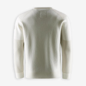 Spine Knitted Merino Crewneck Offwhite