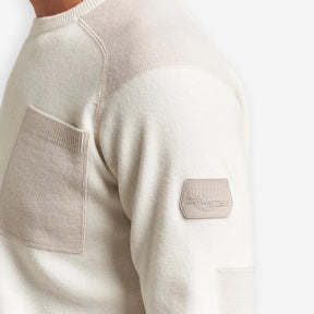 Spine Knitted Merino Crewneck Offwhite