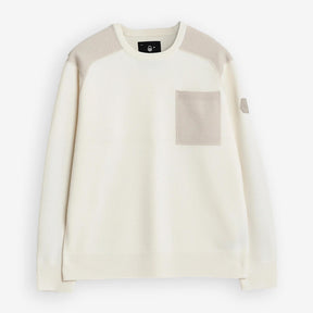 Spine Knitted Merino Crewneck Offwhite
