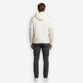 Spine Knitted Merino Zip Hood Offwhite