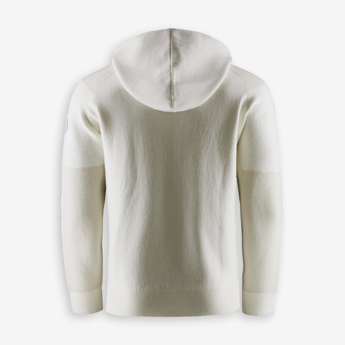 Spine Knitted Merino Zip Hood Offwhite