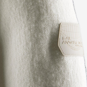 Spine Knitted Merino Zip Hood Offwhite