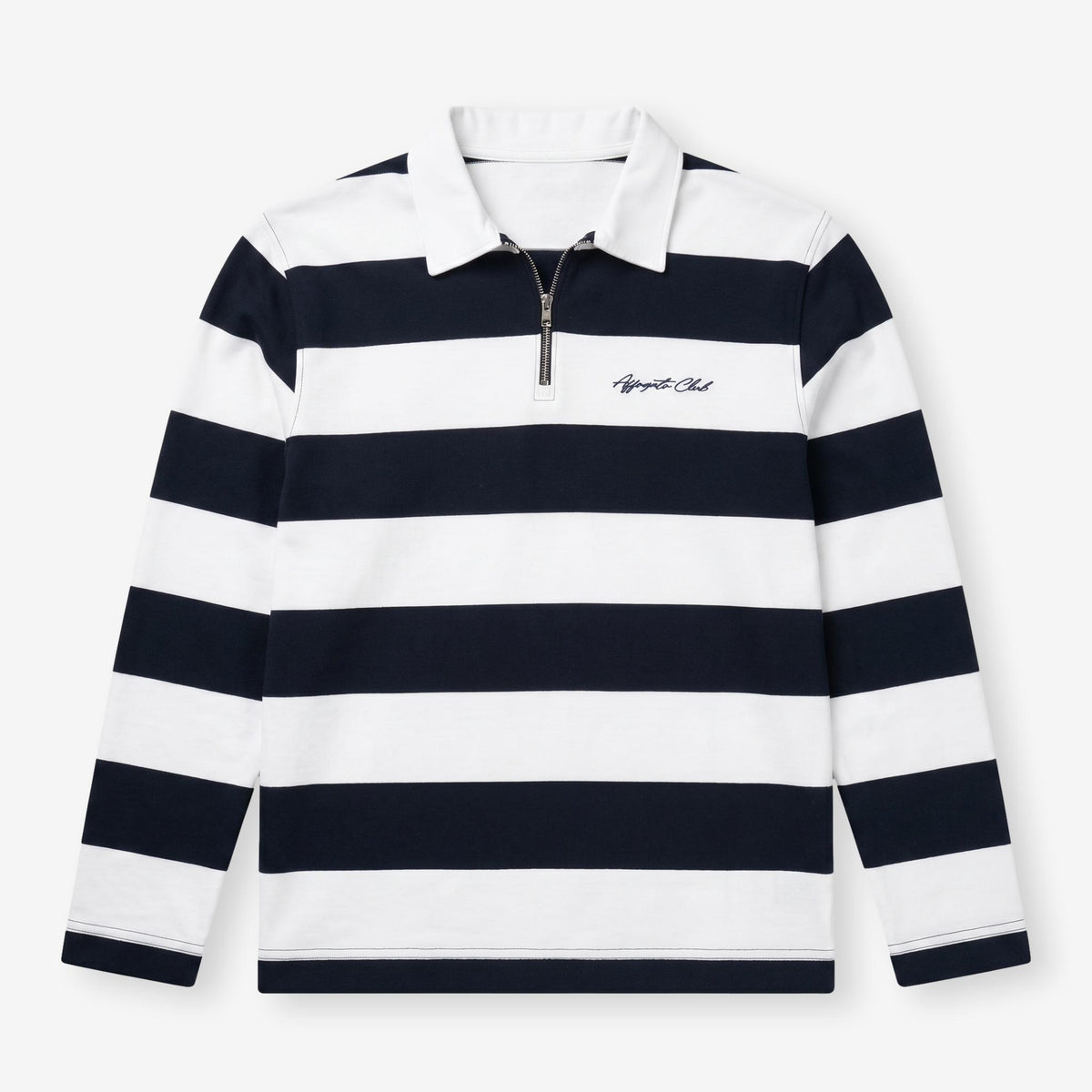 Striped Half Zip Navy