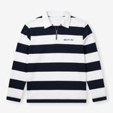 Striped Half Zip Navy