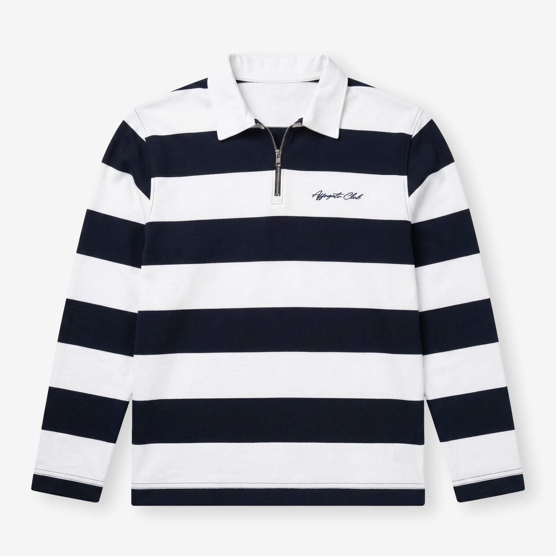 Striped Half Zip Navy