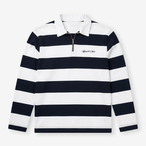 Striped Half Zip Navy