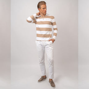 Striped Half Zip Sand