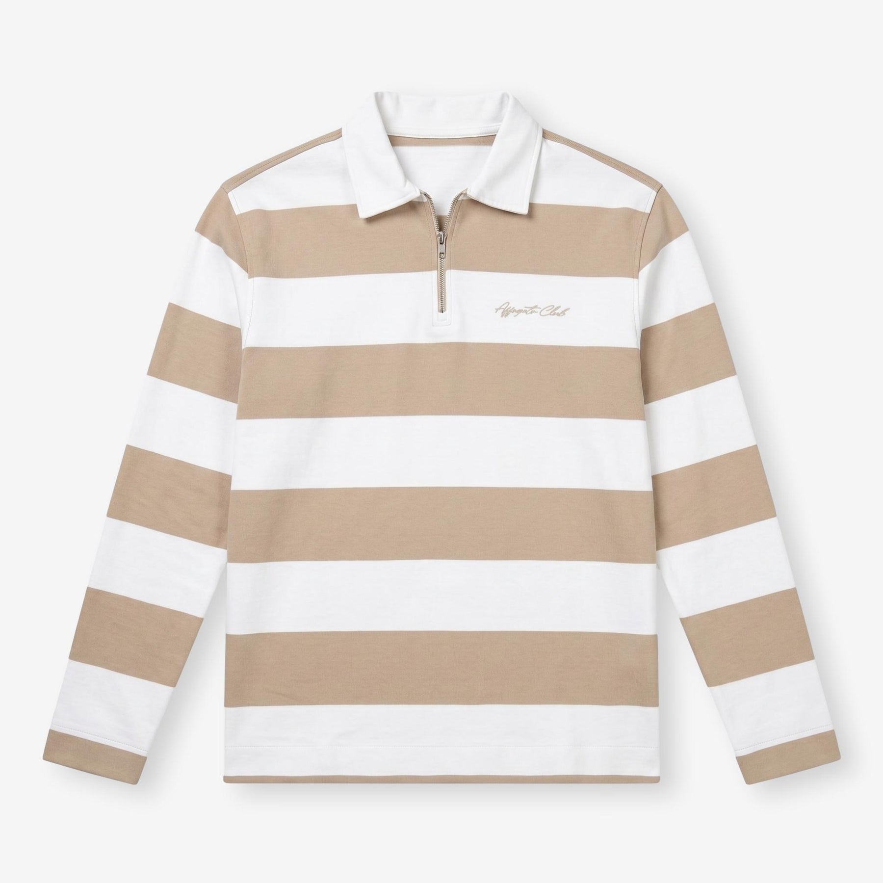 Striped Half Zip Sand