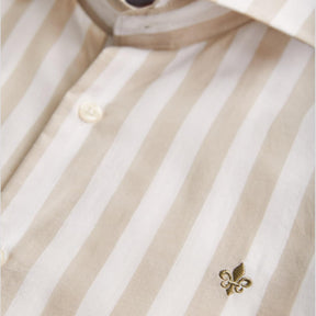 Summer Light Weight Stripe Shirt Khaki