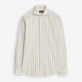 Summer Light Weight Stripe Shirt Khaki