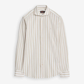 Summer Light Weight Stripe Shirt Khaki
