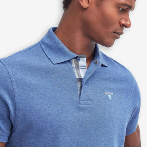 Tartan Pique Polo Chambray Blue
