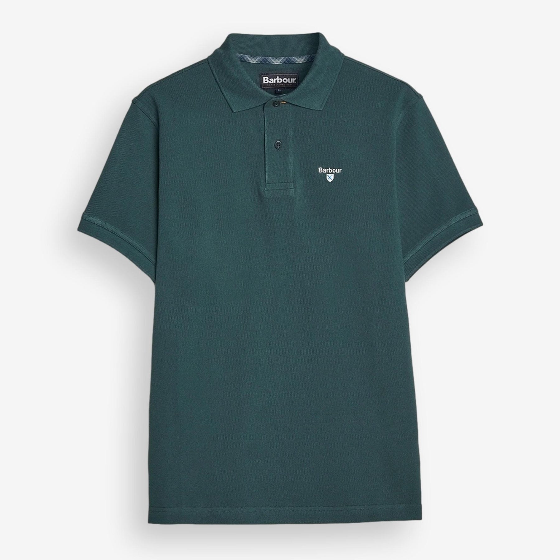 Tartan Pique Polo Green