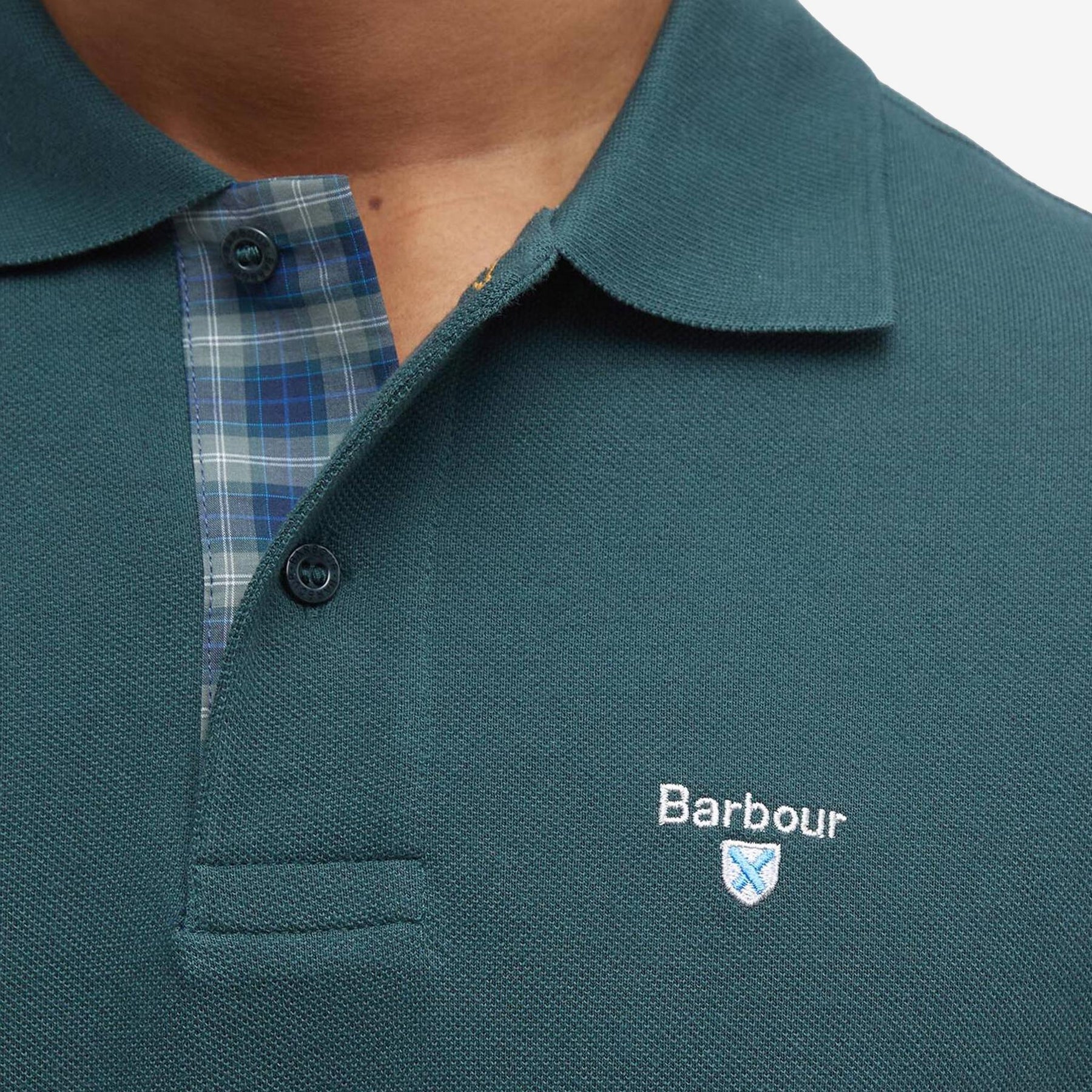 Tartan Pique Polo Green
