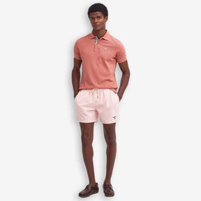 Tartan Pique Polo Pink Clay