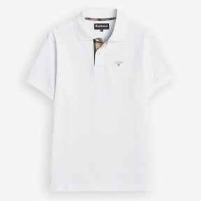 Tartan Pique Polo White