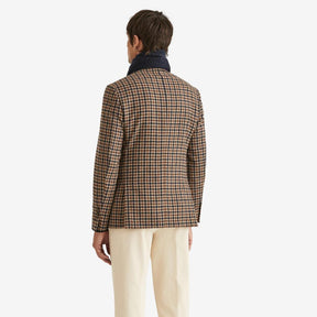 Tweed Check Blazer Navy