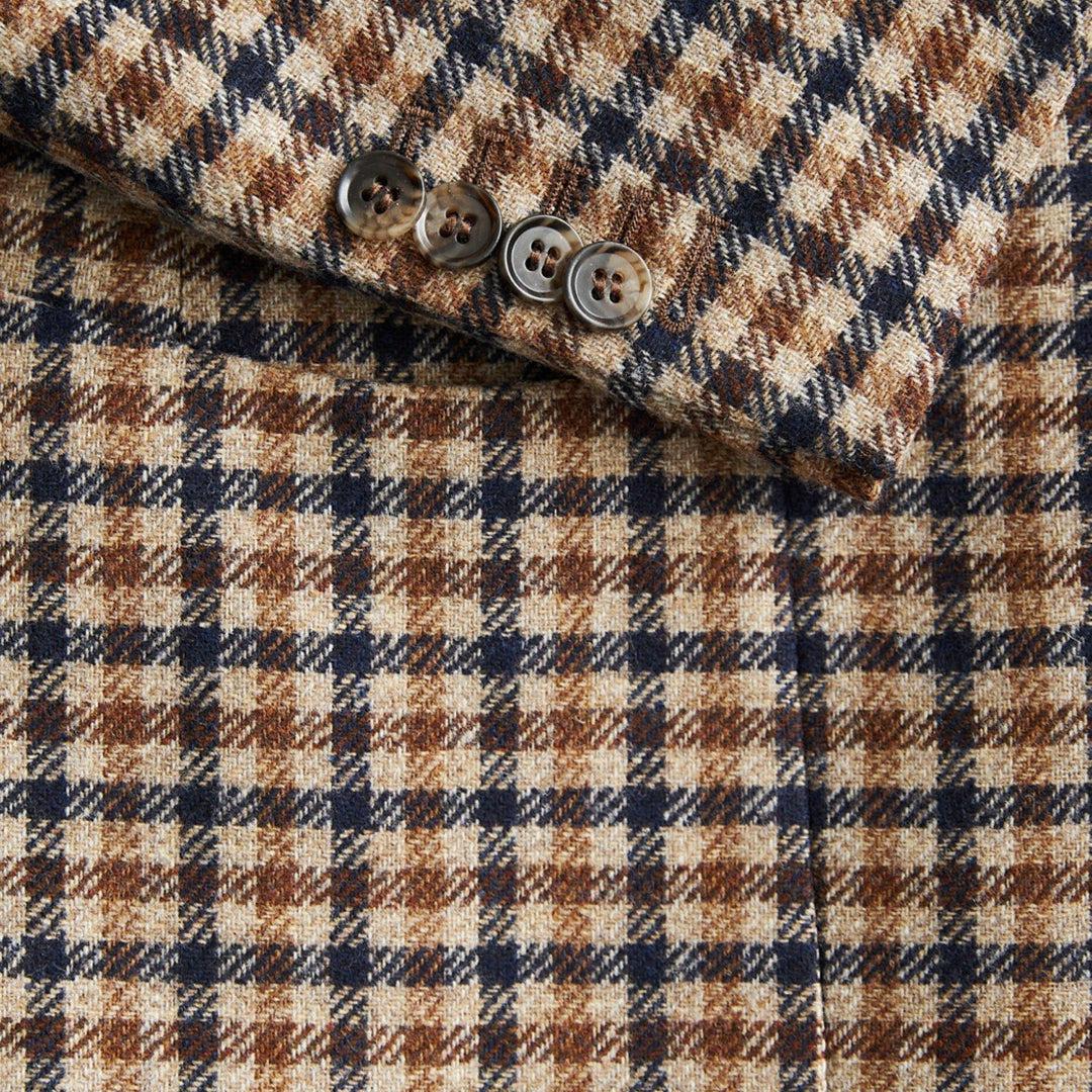 Tweed Check Blazer Navy