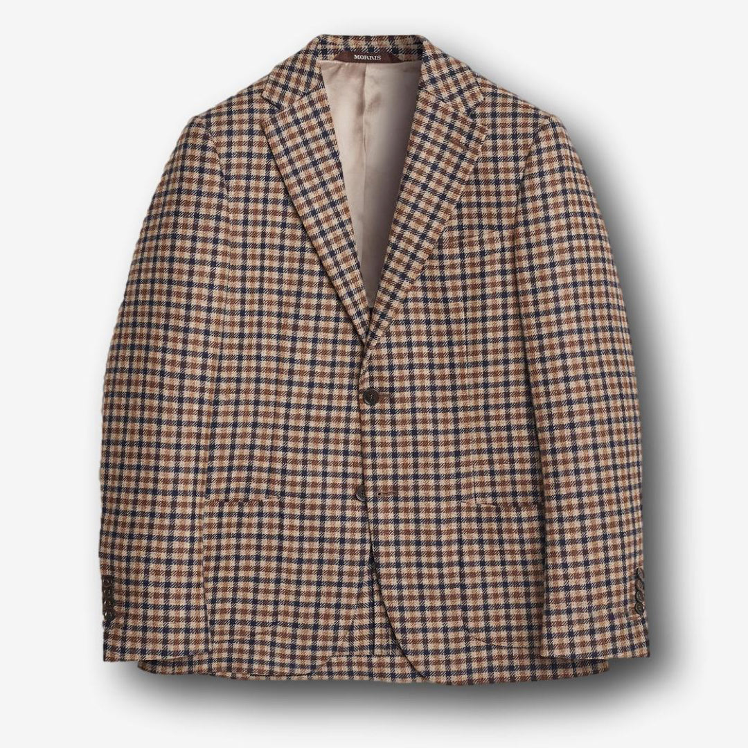 Tweed Check Blazer Navy