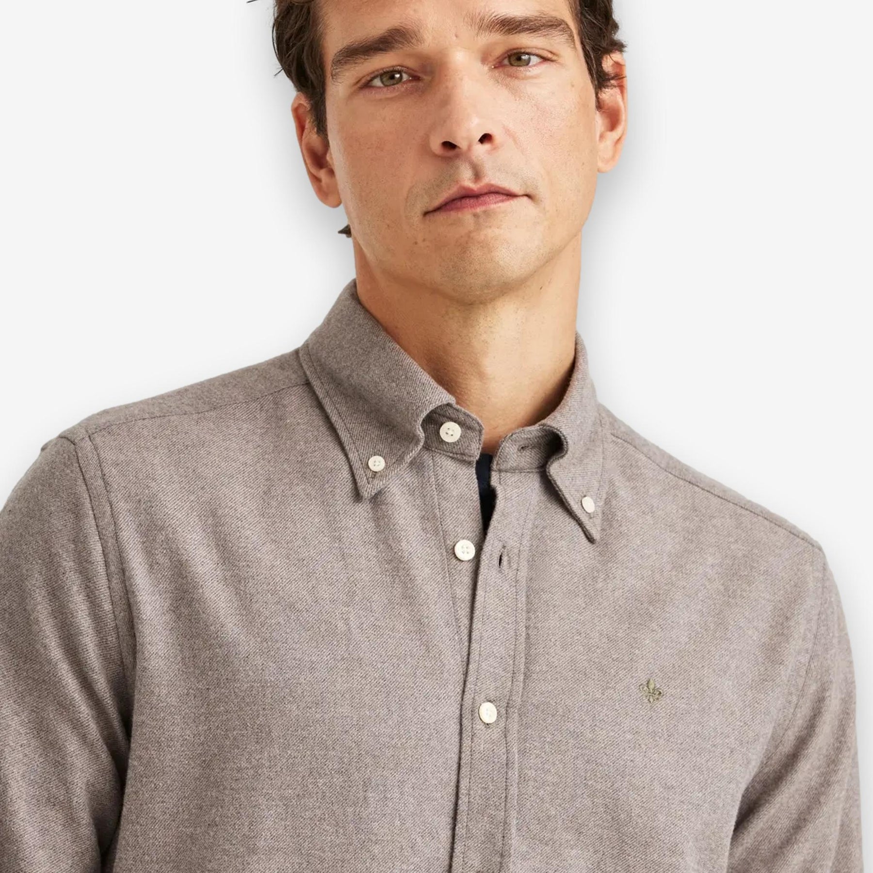 Twill Flannel Shirt Brown-Morris Stockholm-Phrase