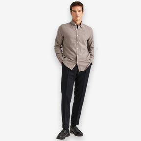 Twill Flannel Shirt Brown-Morris Stockholm-Phrase