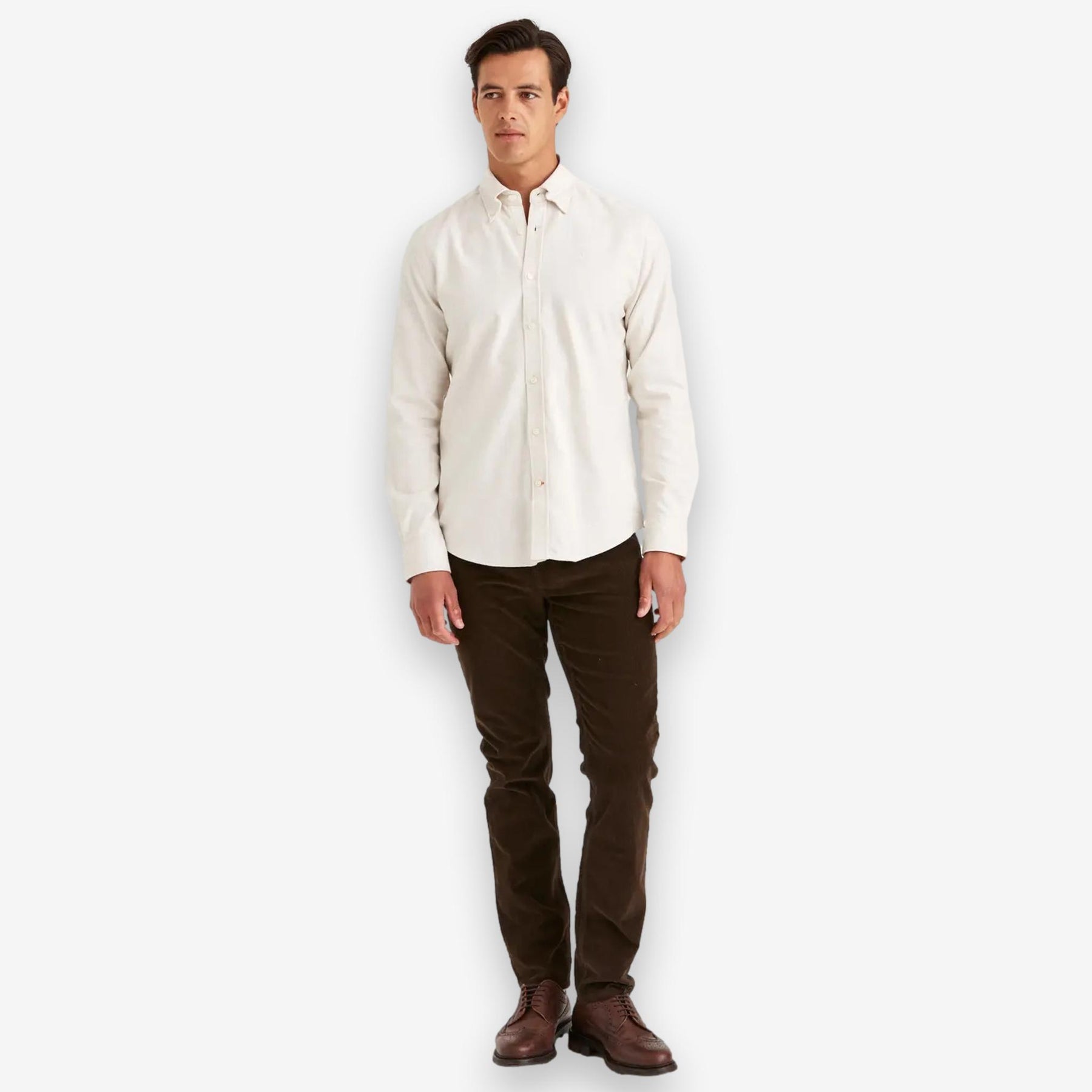 Twill Flannel Shirt Offwhite-Morris Stockholm-Phrase