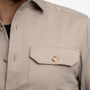 Twill Overshirt Sand