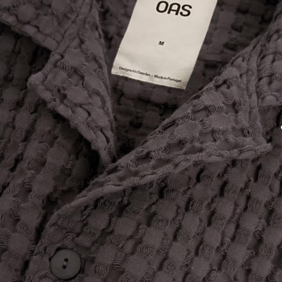 Cuba Waffle Shirt Nearly Black