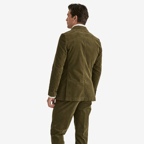 Washed Corduroy Suit Olive