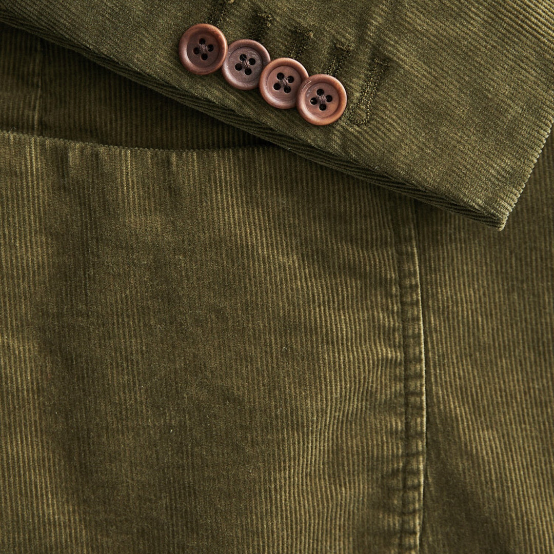 Washed Corduroy Suit Olive