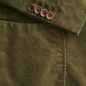 Washed Corduroy Suit Olive