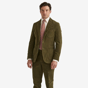 Washed Corduroy Suit Olive