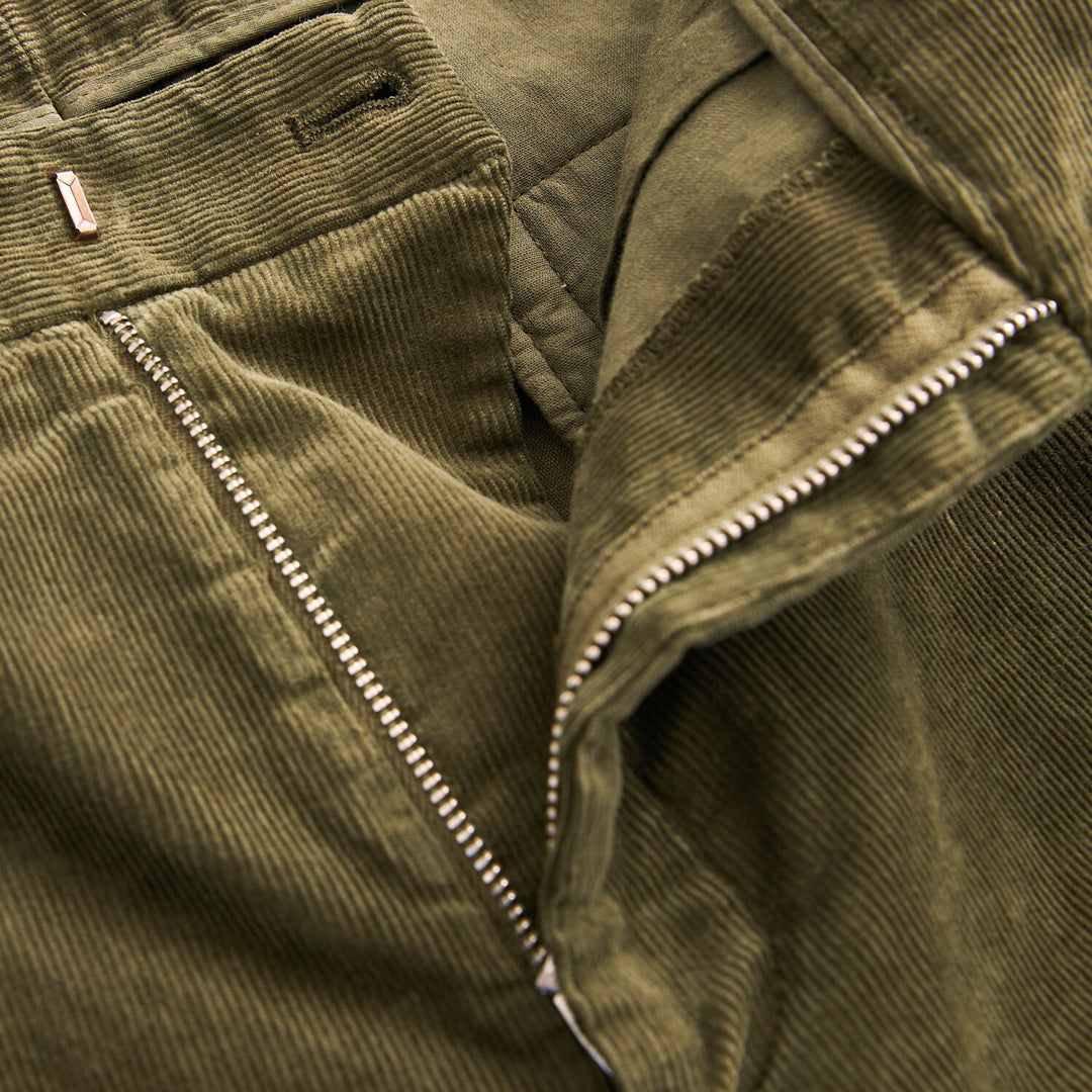 Washed Corduroy Suit Olive